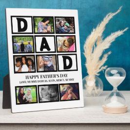 Elegant Custom Happy Fathers Dag 9 Foto Collage Fotoplaat