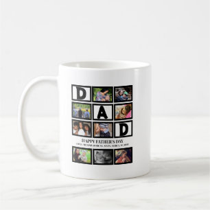 Elegant Custom Happy Fathers Dag 9 Foto Collage Koffiemok