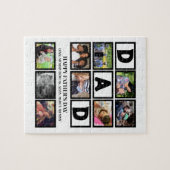 Elegant Custom Happy Fathers Dag 9 Foto Collage Legpuzzel (Horizontaal)