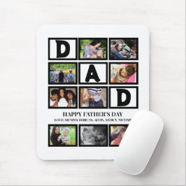 Elegant Custom Happy Fathers Dag 9 Foto Collage Muismat