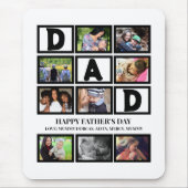 Elegant Custom Happy Fathers Dag 9 Foto Collage Muismat (Voorkant)