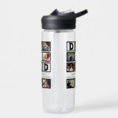 Elegant Custom Happy Fathers Dag 9 Foto Collage Waterfles (Links)