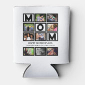 Elegant Custom Happy Mothers Dag 9 Foto Collage Blikjeskoeler (Voorkant)