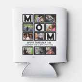 Elegant Custom Happy Mothers Dag 9 Foto Collage Blikjeskoeler (Achterkant)