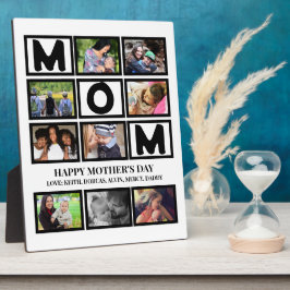 Elegant Custom Happy Mothers Dag 9 Foto Collage Fotoplaat