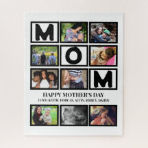 Elegant Custom Happy Mothers Dag 9 Foto Collage