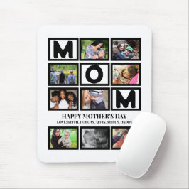 Elegant Custom Happy Mothers Dag 9 Foto Collage Muismat