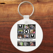 Elegant Custom Happy Mothers Dag 9 Foto Collage Sleutelhanger (Voorkant)