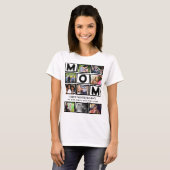 Elegant Custom Happy Mothers Dag 9 Foto Collage T-shirt (Voorkant volledig)