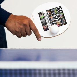 Elegant Custom Happy Mothers Dag 9 Foto Collage Tafeltennisbatje