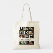 Elegant Custom Happy Mothers Dag 9 Foto Collage Tote Bag (Achterkant)
