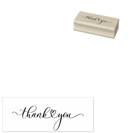 Elegant Custom Hartelijk dank Je hart Logo Rubberstempel (Gestempeld)
