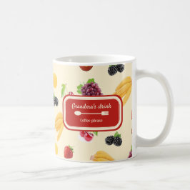 Elegant Custom kleurrijke vruchten recept patroon Koffiemok