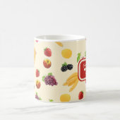 Elegant Custom kleurrijke vruchten recept patroon Koffiemok (Center)