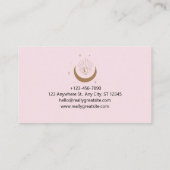 Elegant Custom Logo Blush Pink Mystical Butterfly Visitekaartje (Achterkant)