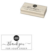Elegant Custom Logo Business Hartelijk dank Rubberstempel (Gestempeld)