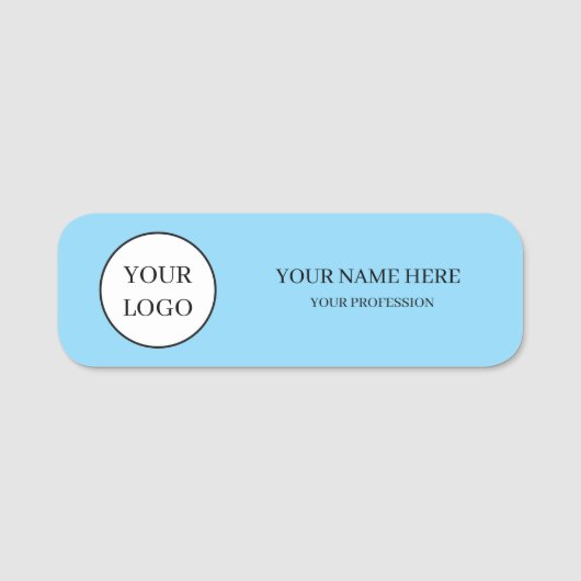 Elegant Custom Logo Employee Name Badge (Voorkant)