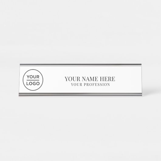 Elegant custom Logo Employee Name, Profession Bureau Naambordje (Voorkant)