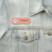 Elegant Custom Logo Employee Name Tag (In situ)