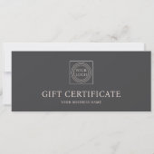 Elegant Custom Logo Gift Certificate Pink Gray (Voorkant)