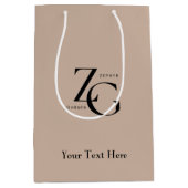 Elegant Custom Logo Jewelry Business Medium Cadeauzakje (Voorkant)