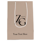 Elegant Custom Logo Jewelry Business Medium Cadeauzakje (Achterkant)