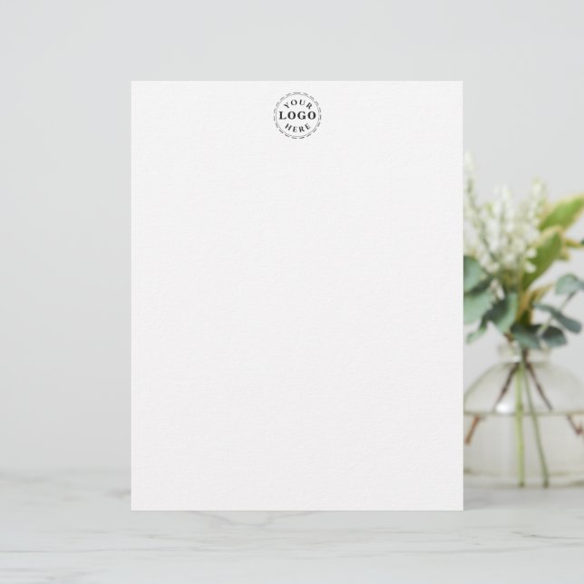 Elegant Custom Logo Mark Letterhead Chic Office Pa Briefhoofd (Staand voorkant)