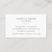 Elegant Custom Logo Minimalist Muted Blue Visitekaartje (Achterkant)