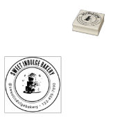 Elegant Custom Logo Naam Bakkerij Rubberstempel (Gestempeld)