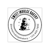 Elegant Custom Logo Naam Bakkerij Rubberstempel (Afrduk)