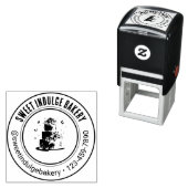 Elegant Custom Logo Naam Bakkerij Zelfinktende Stempel (In situ)