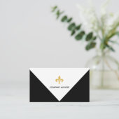Elegant Custom Logo op zwart-wit Visitekaartje (Staand voorkant)