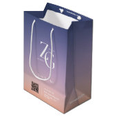 Elegant Custom Logo | QR Code Business Medium Cadeauzakje (Voorkant Gekanteld)