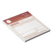 Elegant Custom Logo Roos Gold Foil Factuurformulie Notitieblok (Schuin)