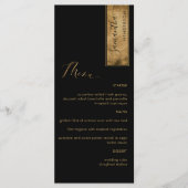 Elegant Custom met Guest Name Black en Gold Menu (Voorkant)