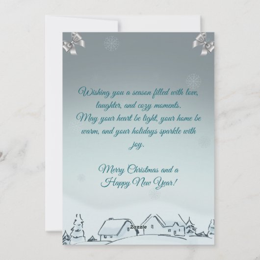 Elegant Custom Modern 3D Tree Christmas Feestdagenkaart (Achterkant)