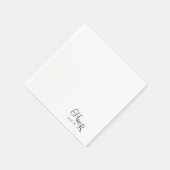 Elegant Custom Mono Wedding Napkins Servet (Hoek)