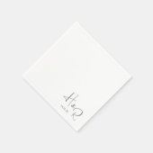 Elegant Custom Mono Wedding Napkins Servet (Hoek)