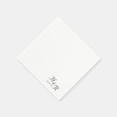 Elegant Custom Mono Wedding Napkins Servet (Hoek)