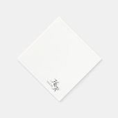Elegant Custom Mono Wedding Napkins Servet (Hoek)