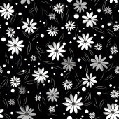 Elegant Custom Monochrome Wild Flowers Blanket Fleece Deken