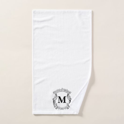 Elegant  Custom Monogram Bad Handdoek (Handdoek)