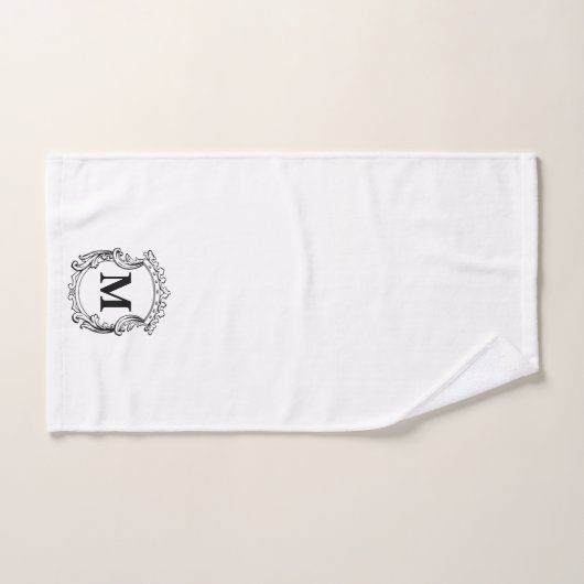 Elegant Custom Monogram Bad Handdoek (Handdoek)