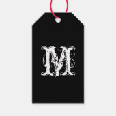 Elegant Custom Monogram en Kleur Cadeaulabel (Voorkant)