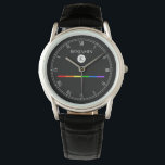 Elegant Custom Monogram Gay LGBT Watch Horloge<br><div class="desc">Een prachtig elegant monogram zwart-wit,  met een LGBT-regenboogstripe horloge met een plek voor de naam van je cadeau-ontvanger en het initiaal van de achternaam. Een groot geschenk voor iedereen die homo,  lesbisch,  transseksueel of trots lid is van de LGBT-gemeenschap.</div>