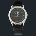 Elegant Custom Monogram Gay LGBT Watch Horloge<br><div class="desc">Een prachtig elegant monogram zwart-wit,  met een LGBT-regenboogstripe horloge met een plek voor de naam van je cadeau-ontvanger en het initiaal van de achternaam. Een groot geschenk voor iedereen die homo,  lesbisch,  transseksueel of trots lid is van de LGBT-gemeenschap.</div>