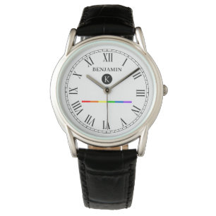Elegant Custom Monogram Gay LGBT Watch Horloge