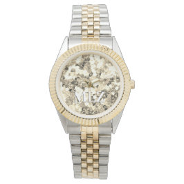 Elegant Custom Monogram Glitter look Horloge