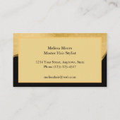 Elegant Custom Monogram Gold Visitekaartje (Achterkant)