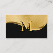 Elegant Custom Monogram Gold Visitekaartje (Voorkant)